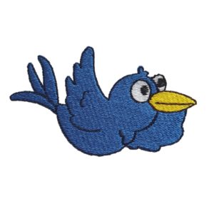 Blue Bird Filled Stitch Machine Embroidery Design