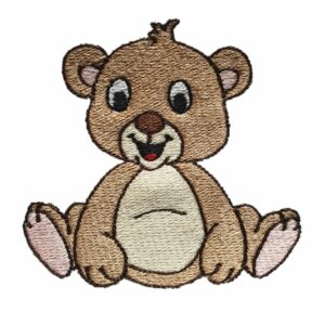 Baby Bear filled stitch machine embroidery design