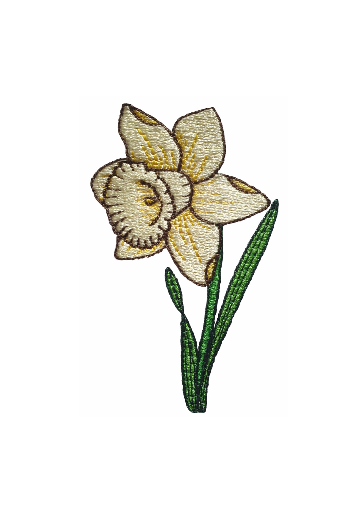 Daffodil machine embroidery design