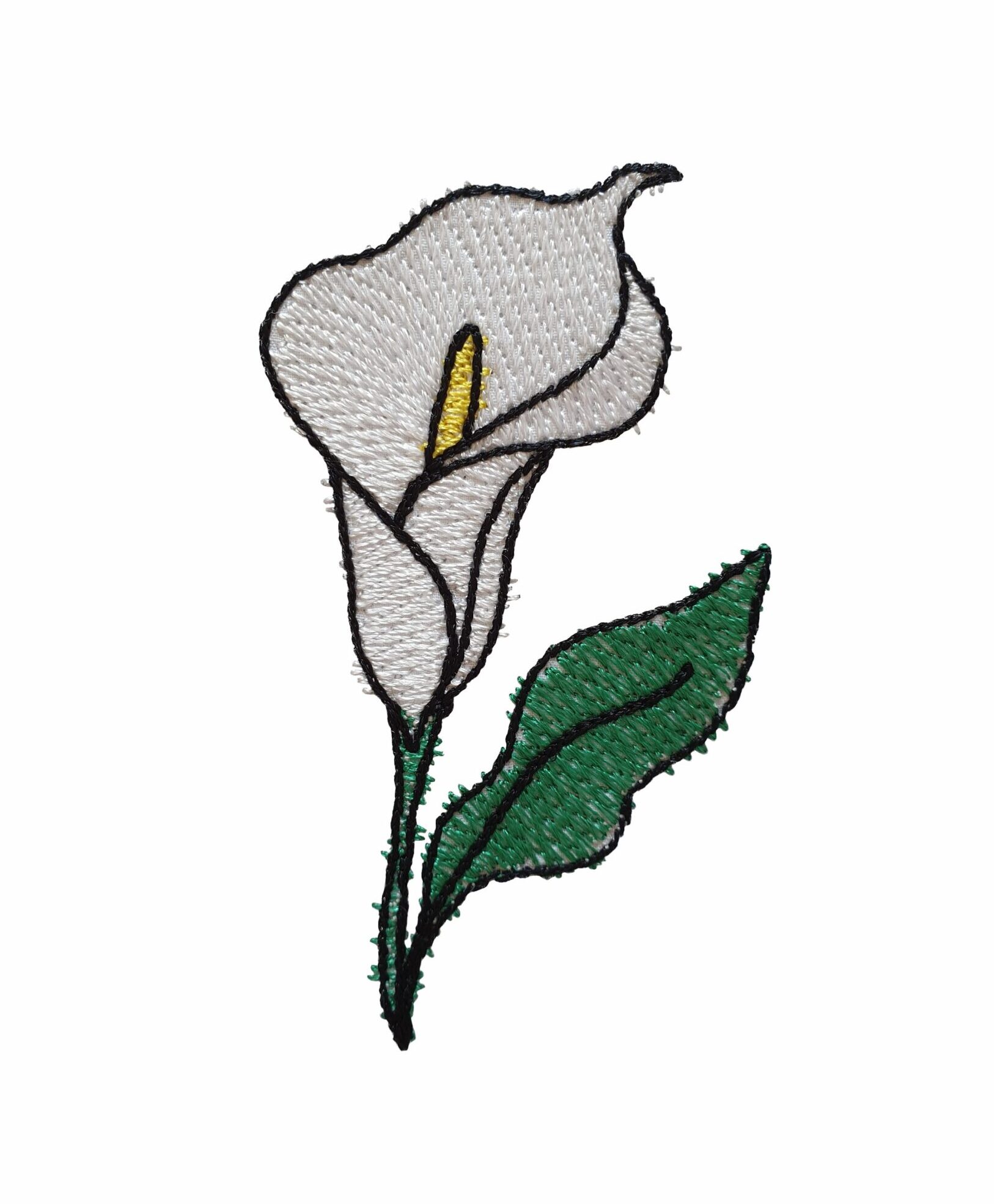 Flower Lines Arum Lily is an abstract flower machine embroidery design.