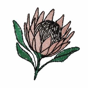 Flower Lines Protea is an abstract flower machine embroidery design