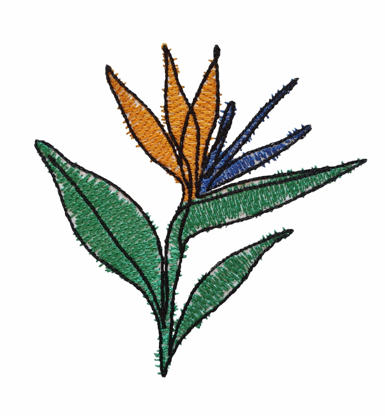 Flower Lines Strelitzia is an abstract flower machine embroidery design