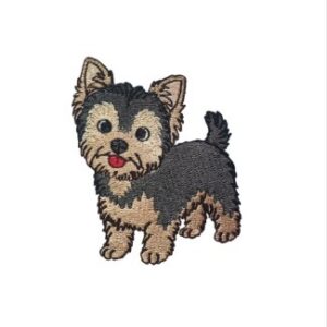 Best Friends Yorkshire Terrier filled stitch machine embroidery design